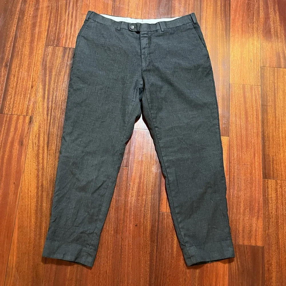 Suitsupply Pants Mens 36x27 Gray Wool Vitale Barberis Canonico Trousers Preppy